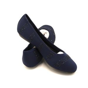 Karen Scott Women's Blue Flats Size 10W